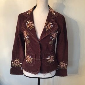 Frontline embroidered Corduroy Jacket Blazer Med